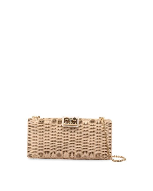 Rodo Natural Wicker Clutch
