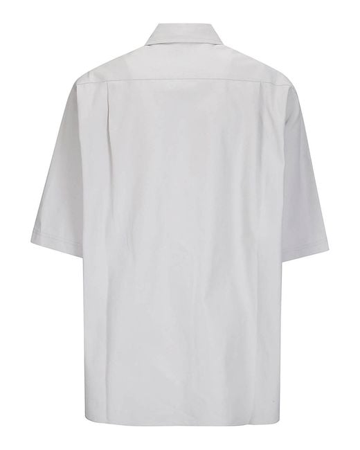 Sofie D'Hoore White Short Sleeve Shirt With Hidden Closure