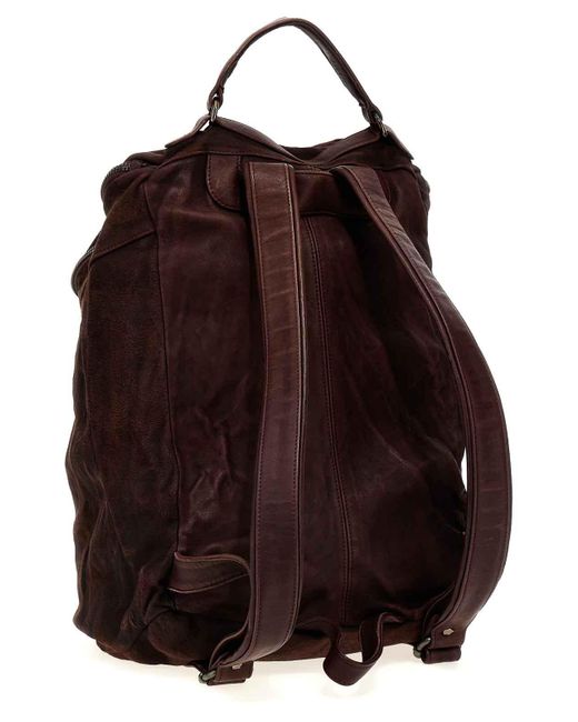 Giorgio Brato Red Leather Backpack for men