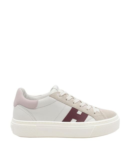 Hogan White Crosswind Platform Sneakers