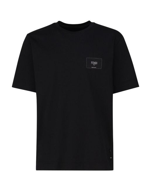 Fendi Black Jersey T-shirt for men