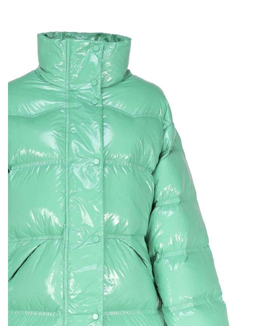 Stand Studio Green Shiny Effect Down Jacket
