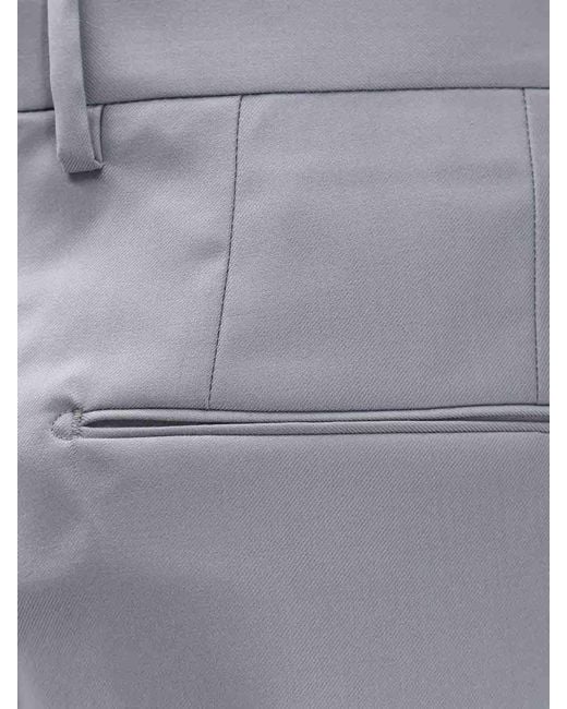 Tagliatore Gray Virgin Wool Trousers for men