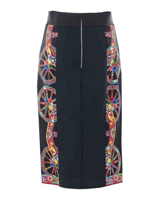 Dolce & Gabbana Multicolor Carretto Print Long Skirt