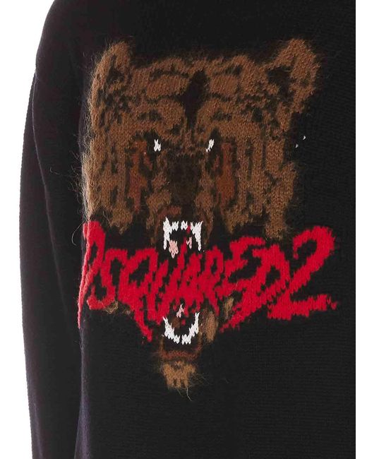 Pullover Nero di DSquared² in Black da Uomo