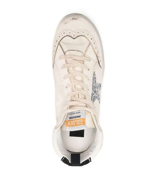 Golden Goose Deluxe Brand Natural Mid Star Leather Sneakers