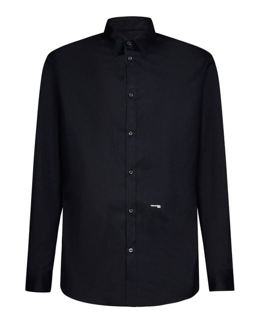 DSquared² Blue Cotton Shirt for men