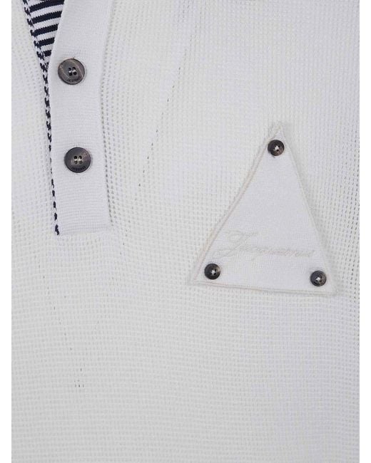 Jacquemus Gray Le Polo Voilier Polo Shirt for men