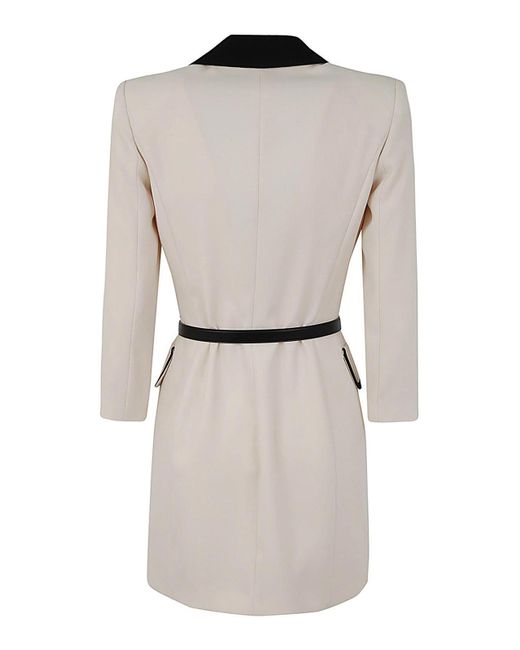 Elisabetta Franchi White Blazer Style Mini Dress