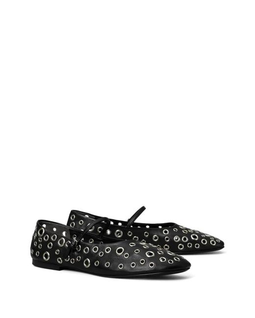 Tory Burch Black Eylet Mary Jane Ballet