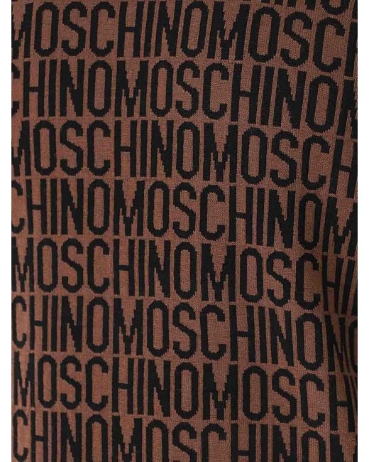 Moschino Brown Turtle Neck Logo for men