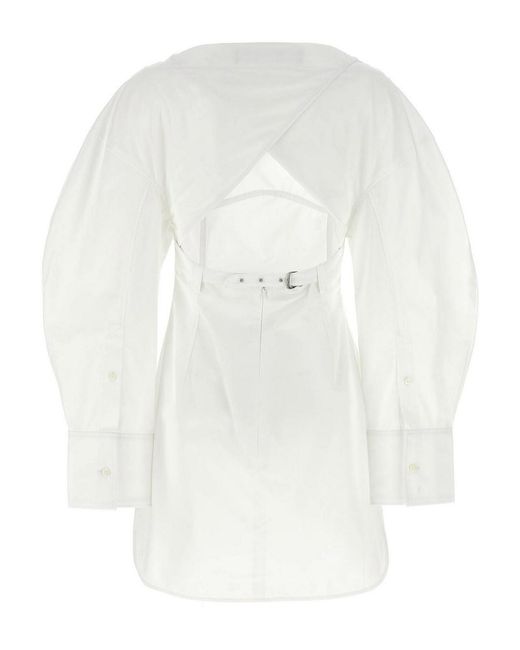 Jacquemus White La Robe Chemise Casaco Dress
