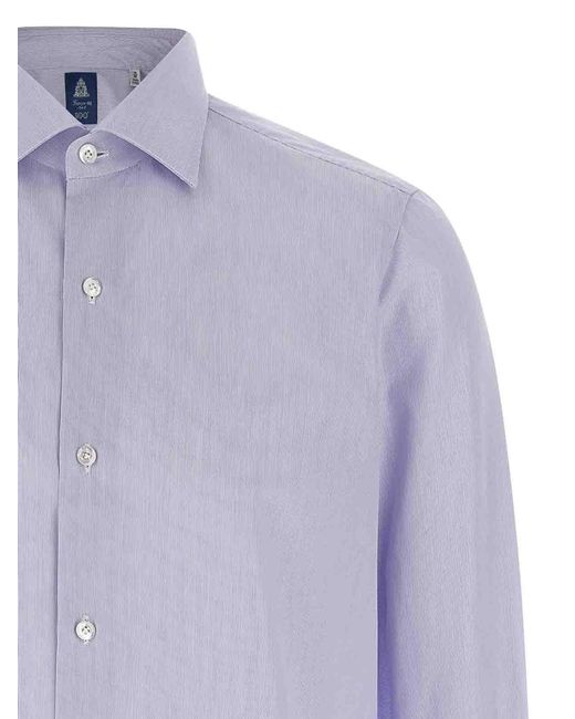 Finamore 1925 Purple Luigi Shirt for men