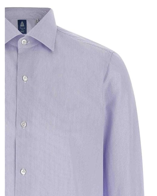 Finamore 1925 Purple Luigi Shirt for men