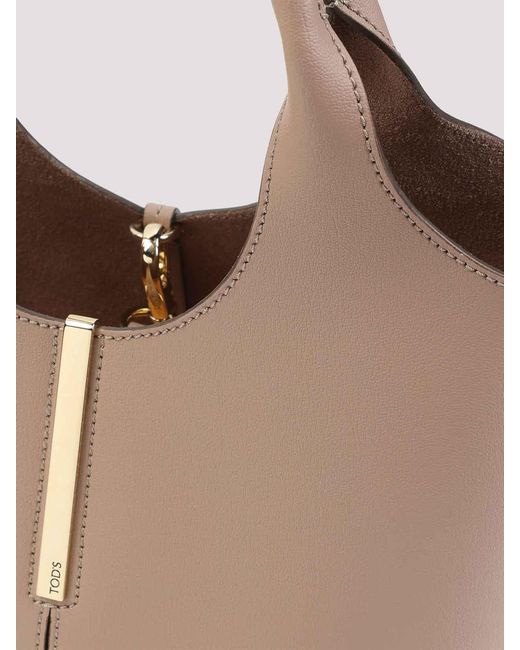 Tod's Natural Ebr Mini Shopping Bag