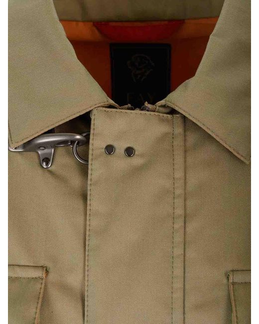 Fay Green Cotton Field Jacket for men