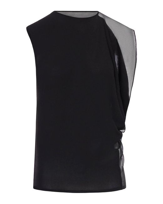 Sportmax Black Asymmetric Top