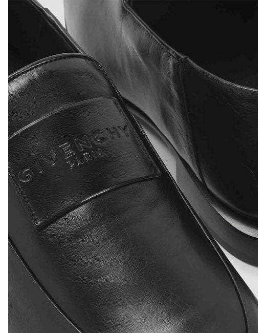 Givenchy Gray Lamb Leather Loafers for men