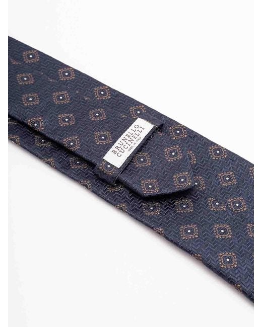 Brunello Cucinelli Blue Tie for men