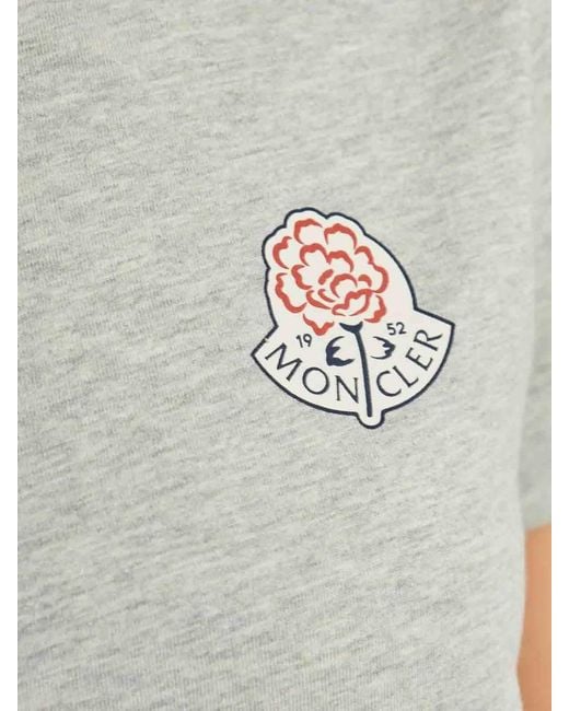 Moncler White T-Shirt With Logo