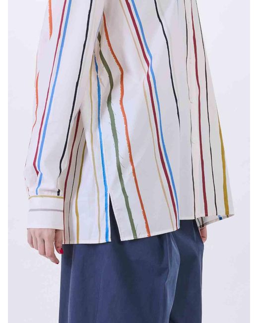 Paul Smith White Painter Stripe Shirt