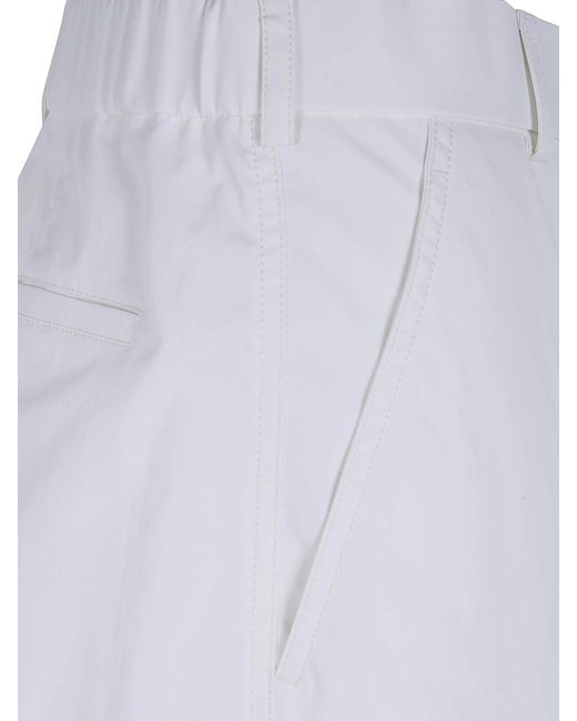 Herno White Wide Leg Trousers