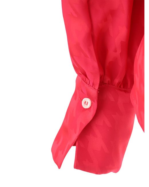 MSGM Red Jacquard Shirt