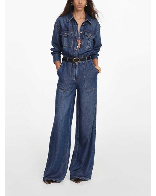 Self-Portrait Blue Jumpsuit