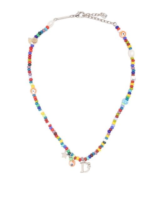 DSquared² Multicolor Beads And Shells Mix Necklace for men