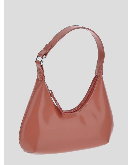By Far Pink Salmon Bag In Leather With Zip