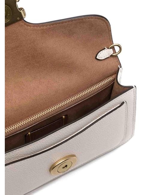 COACH Natural Tabby Chain Leather Clutch