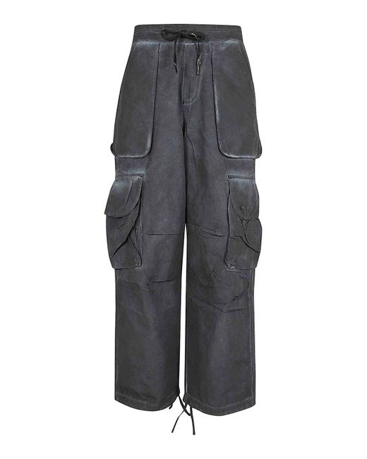 A PAPER KID Gray Casual Trousers for men