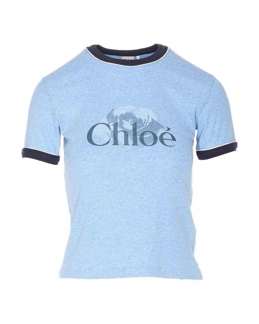 Chloé Blue Logo T-Shirt