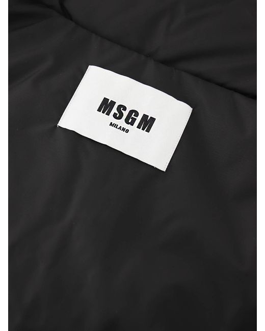 MSGM Black Down Jacket for men