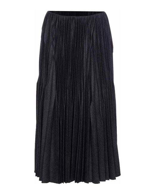 Alaïa Blue Pleated Skirt