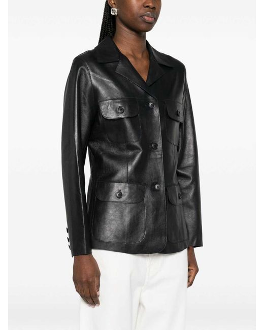 P.A.R.O.S.H. Black Leather Jacket