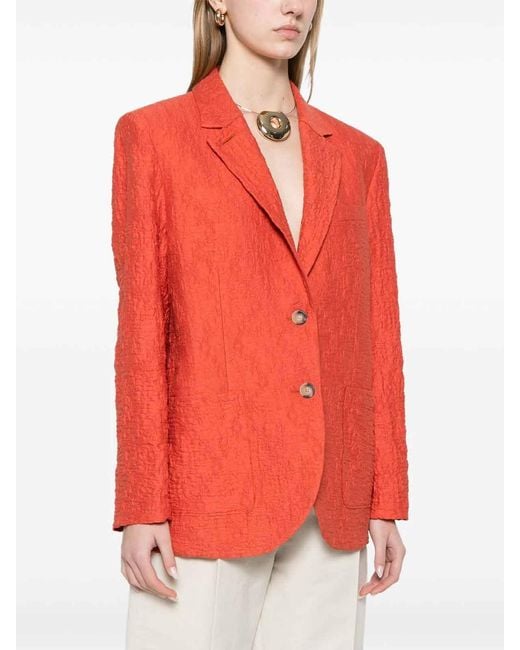 Harris Wharf London Red Cotton Blend Blazer Jacket