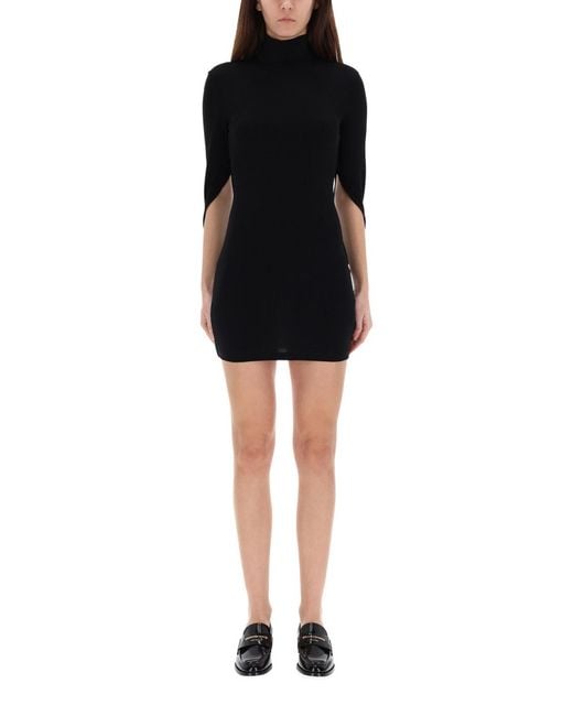 Alexander Wang Black Mini Draped Dress