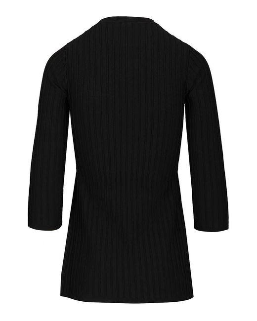 Max Mara Black Ribbed Sweater