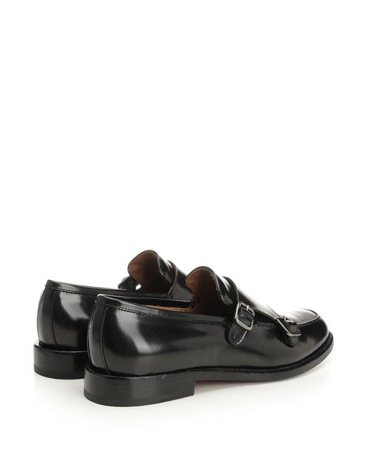 Corvari Black Double Buckle Moccasin for men