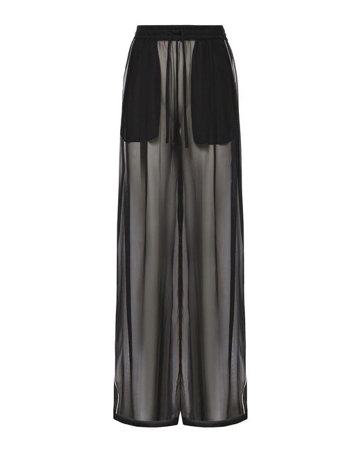 Dolce & Gabbana Black Silk Trousers