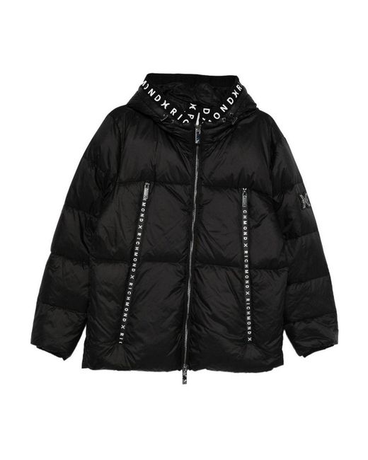 John Richmond Black Puffer Jacket for men