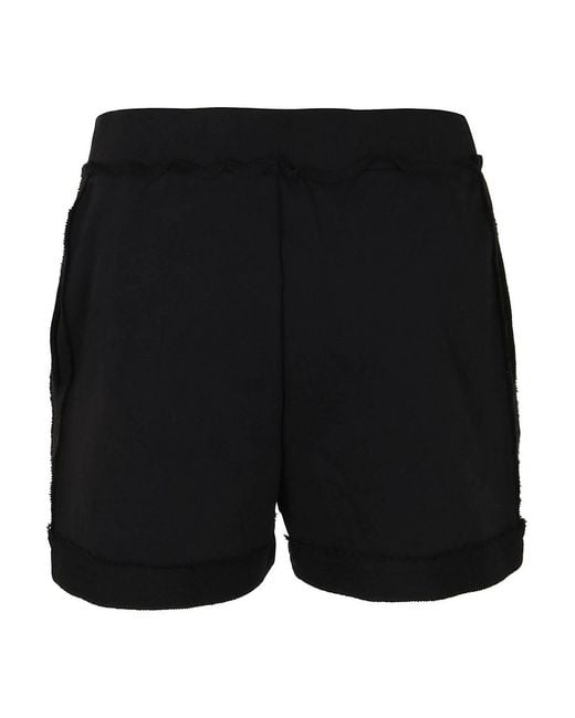 Moschino Black Teddy Logo Cotton Shorts