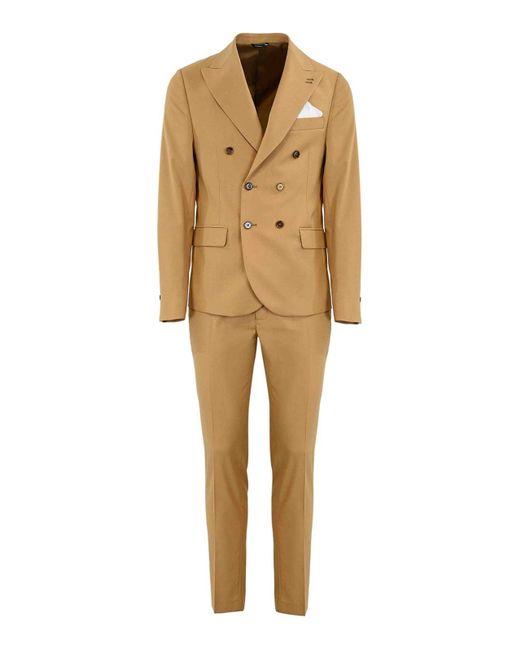 Daniele Alessandrini Natural Double-breasted Suit for men