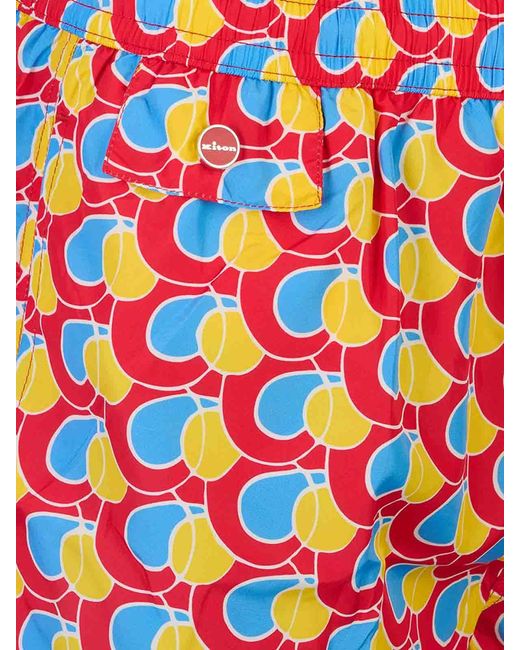 Kiton Orange Swimsuit for men