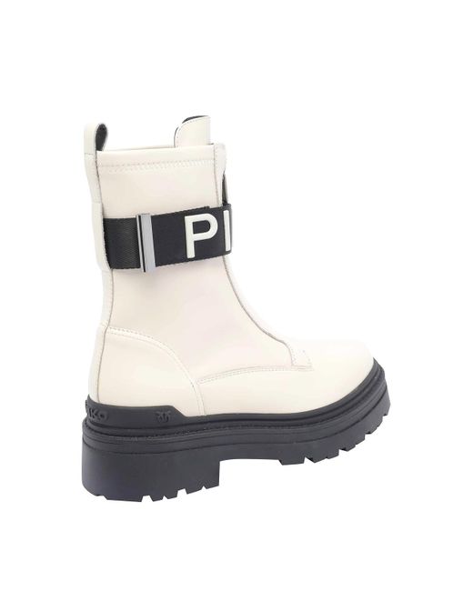 Pinko White Yougurt Mia 13 Booties