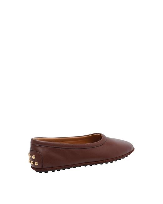Tod's Brown Flat Shoes