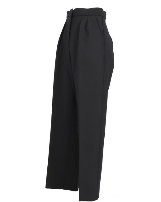 Max Mara Black Verbano Slim-Fit Stretch-Wool Trousers