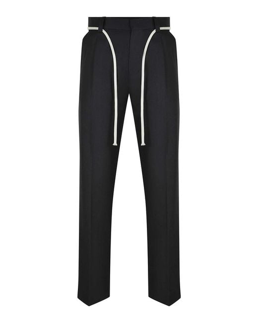 State of Order Black Trousers Made From A Wool Blend for men