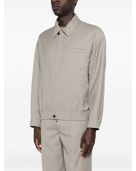 Emporio Armani White Wool Jacket for men